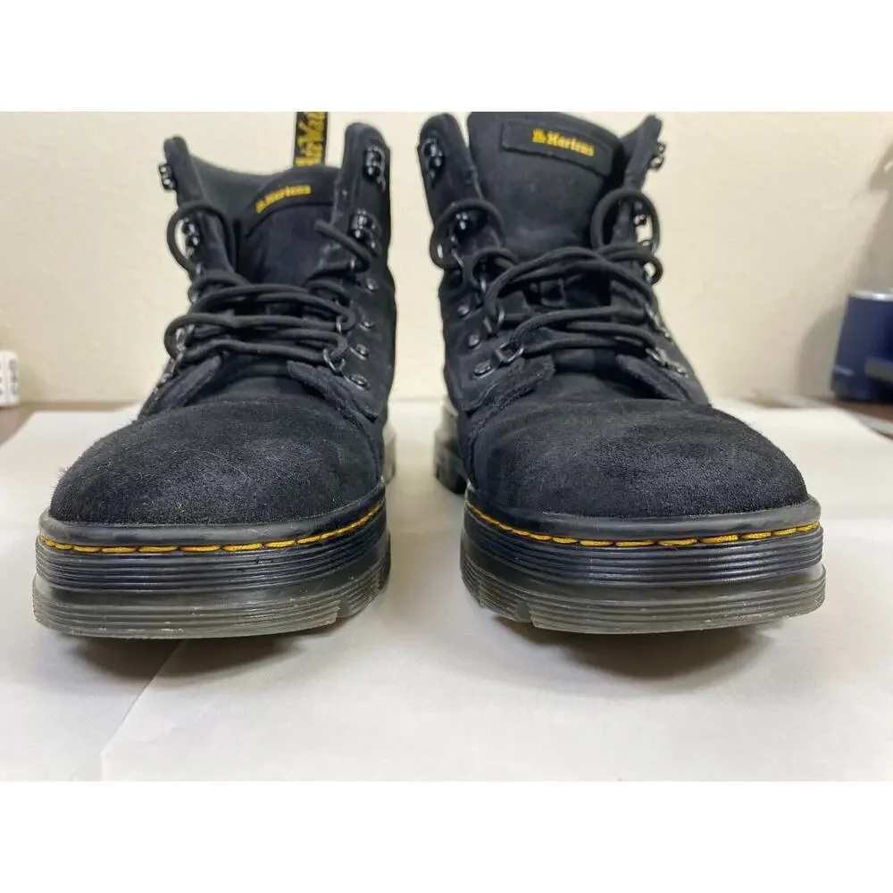 Dr. Martens Combs Boots Women's 10 Black Suede Combat Baddie Gothcore Grunge - Picture 3 of 14